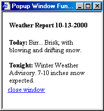 Сводка погоды во временном окне 